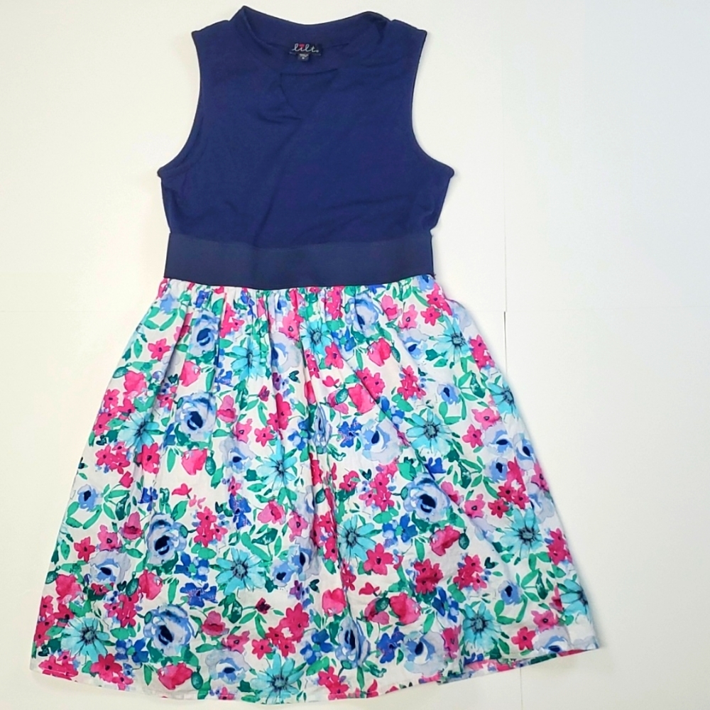Blue floral dress
